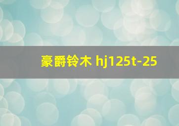 豪爵铃木 hj125t-25